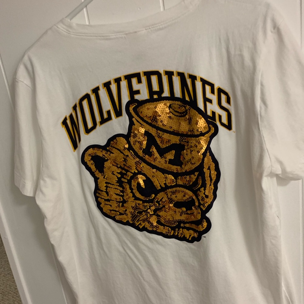 Love pink wolverines sequin t shirt